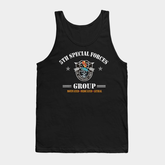 Proud US Army 5th Special Forces Group - De Oppresso Liber SFG - Gift for Veterans Day 4th of July or Patriotic Memorial Day Tank Top by Oscar N Sims